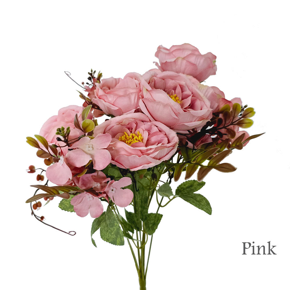 Faux Silk Artificial Austin Rose Flower #FF12