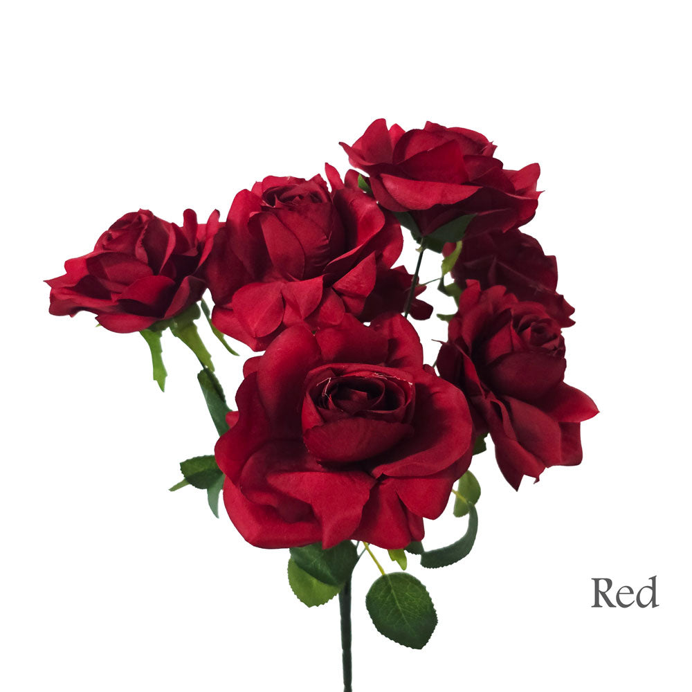 Faux 7 Heads Rose Flower #FF216