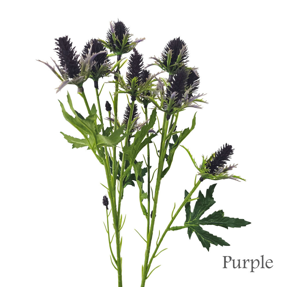 Faux Thistle Flower Spray Bush #FF223