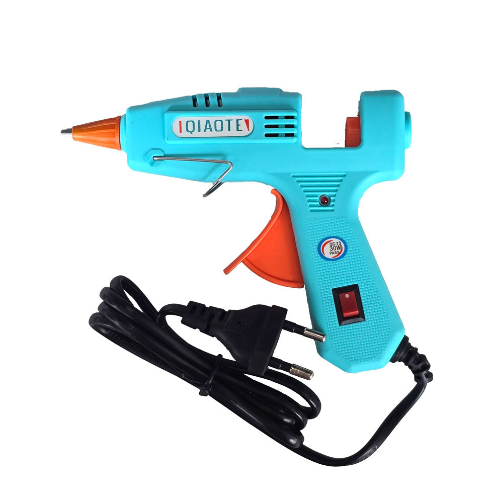 30W Glue Gun with Round-Pin Plug + Free 10 Glue Sticks