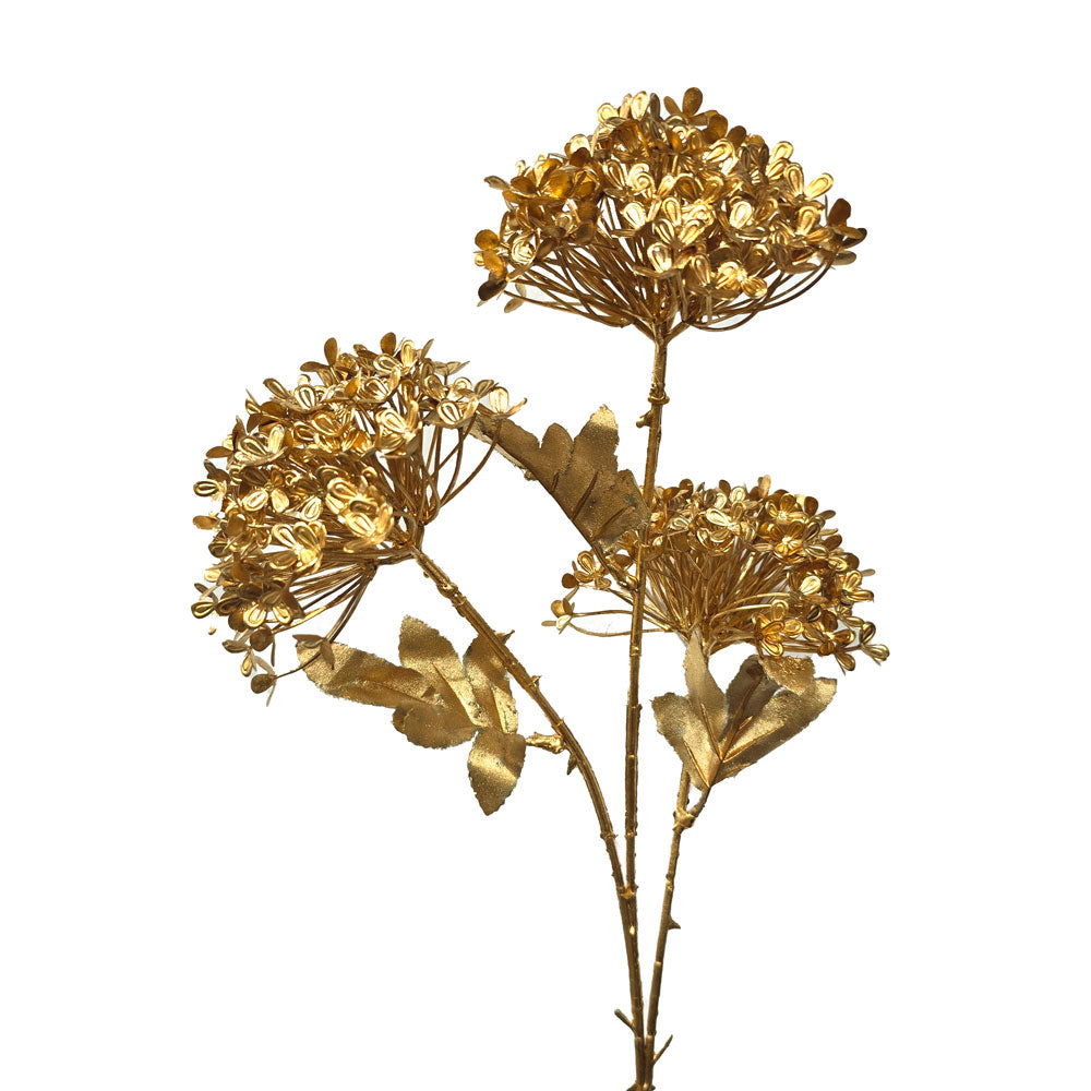 Golden Faux Hydrangea #G6