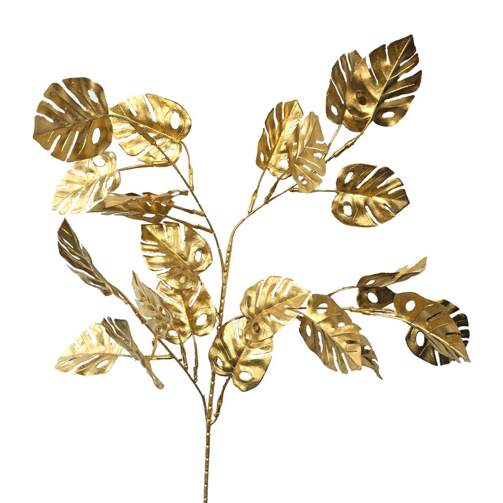 Golden Faux Mini Monstera #G17