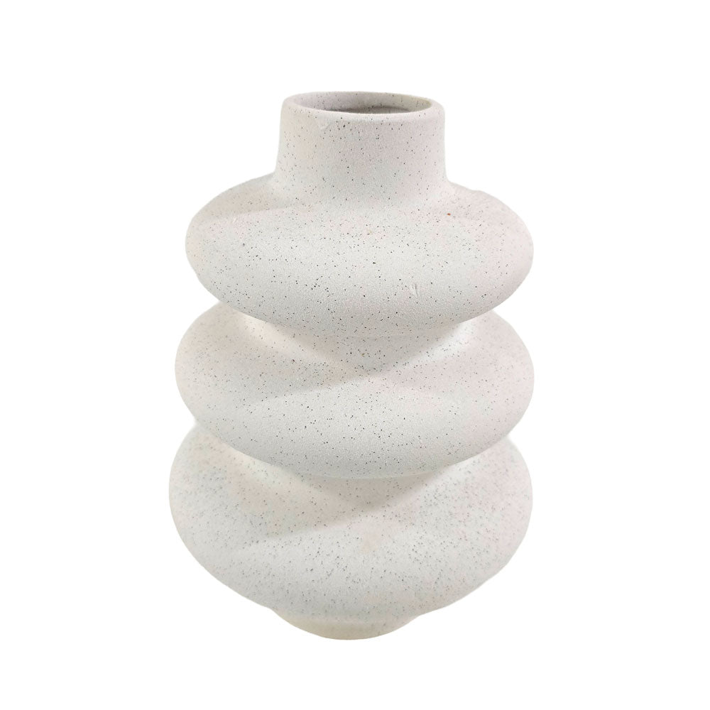 Nordic Ceramic White Spiral Flower Vase #V156