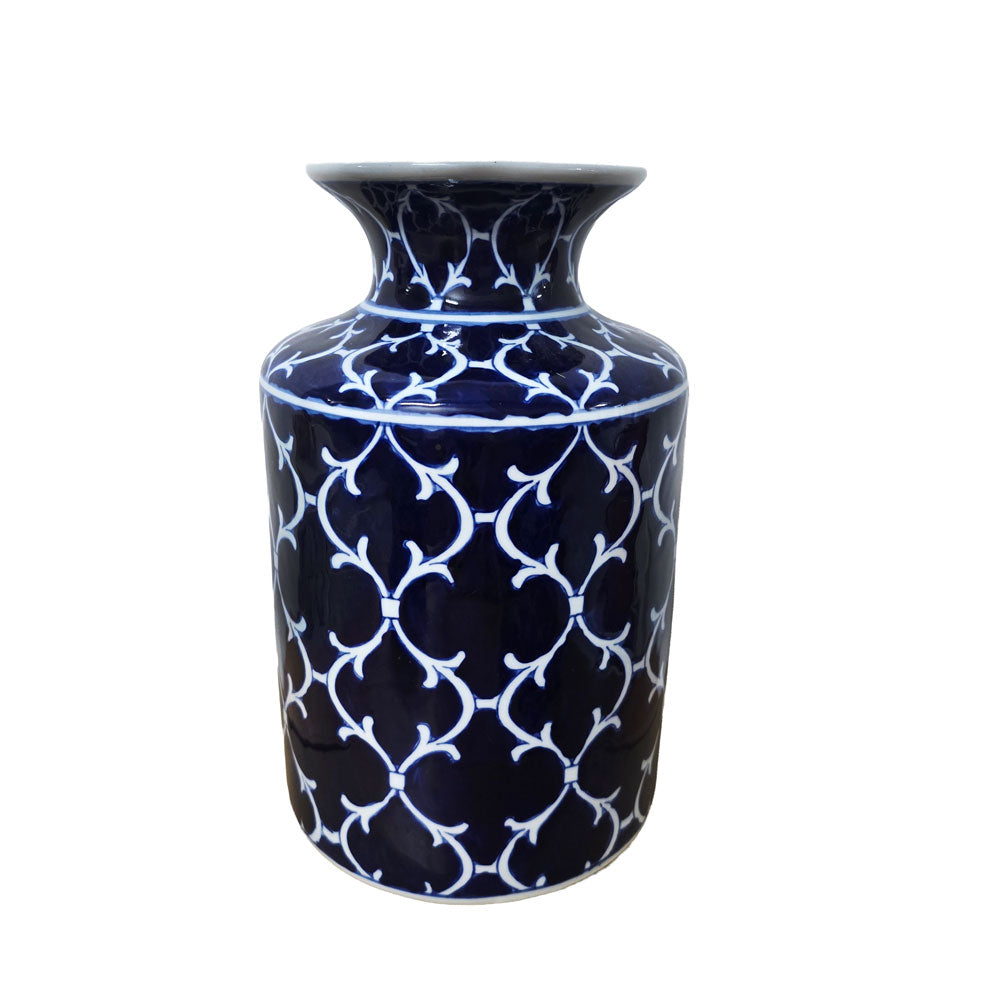 Blue Ceramic Flower Vase #V162