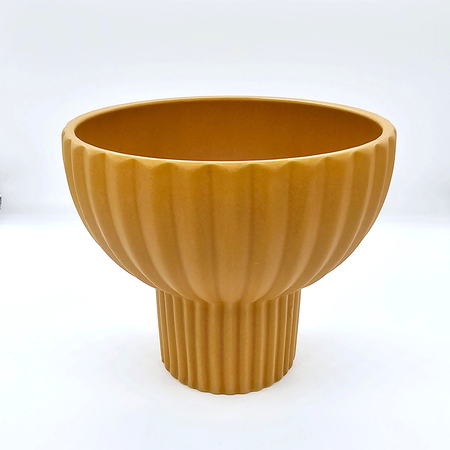Ribbed Ceramic Flower Vase #V3