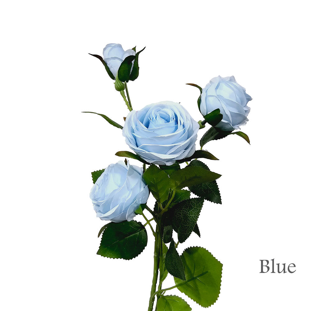 Faux flowers in a brand colour for an office display