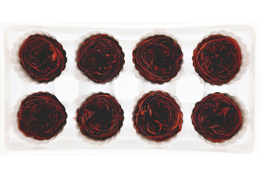 8 Preserved Austin Roses In A Box - Wine Red