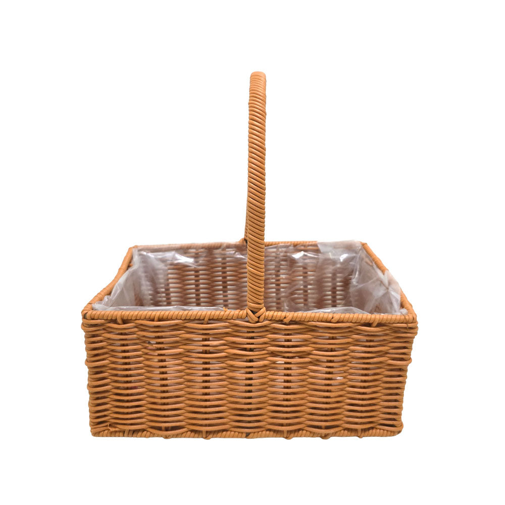 Rectangular Flower Basket with Handle #B7