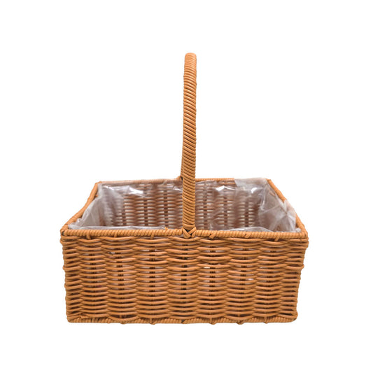 Rectangular Flower Basket with Handle #B7