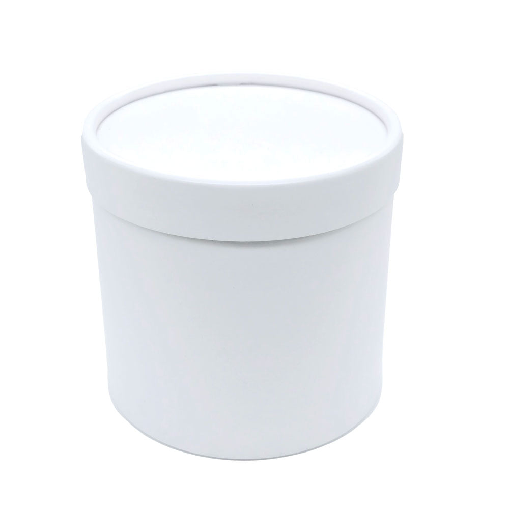 Cylinder Round Flower Box with Lid (Pack of 3) - 12cm by 12cm