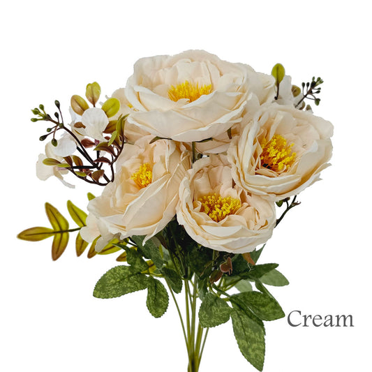 Faux Silk Artificial Austin Rose Flower #FF12