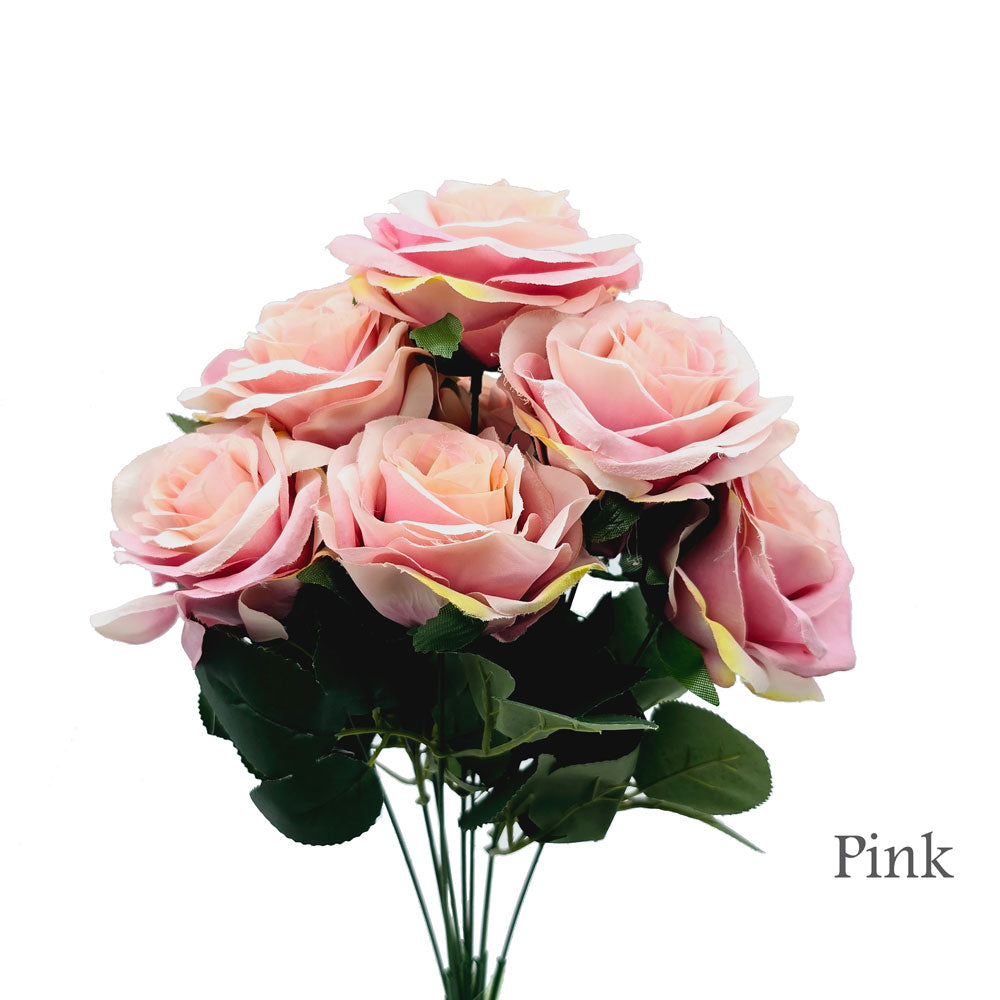 Faux Silk Artificial 10 Heads Rose Flower #FF2