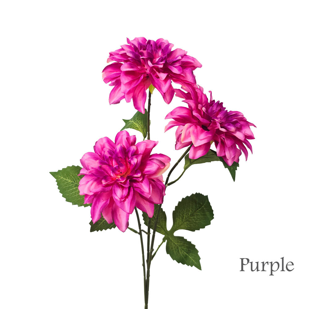 Faux 3 Heads Dahlia Flower #FF206