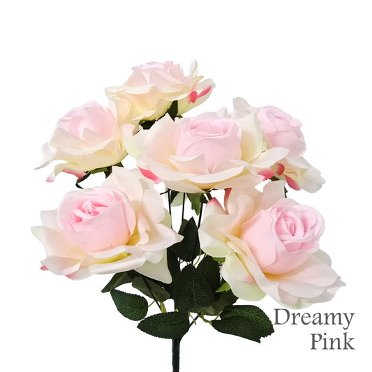 Faux 7 Heads Rose Flower #FF216