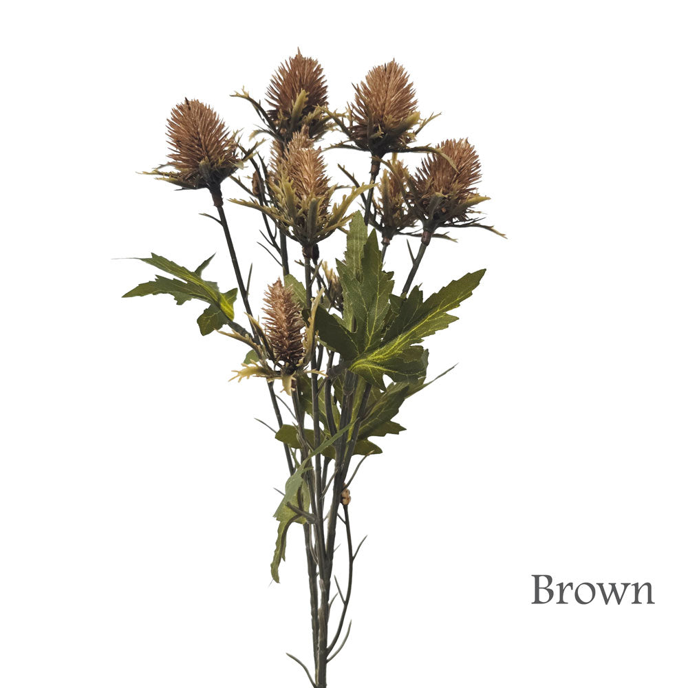 Faux Thistle Flower Spray Bush #FF223