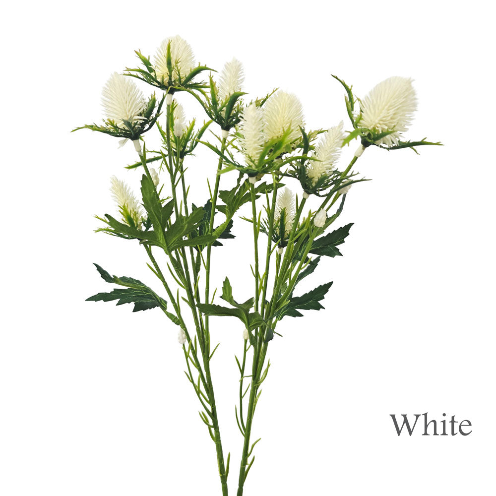 Faux Thistle Flower Spray Bush #FF223