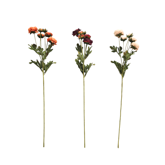 Faux Autumn 6 Heads Ranunculus #FF233