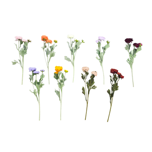Faux Autumn 3 Heads Ranunculus #FF234