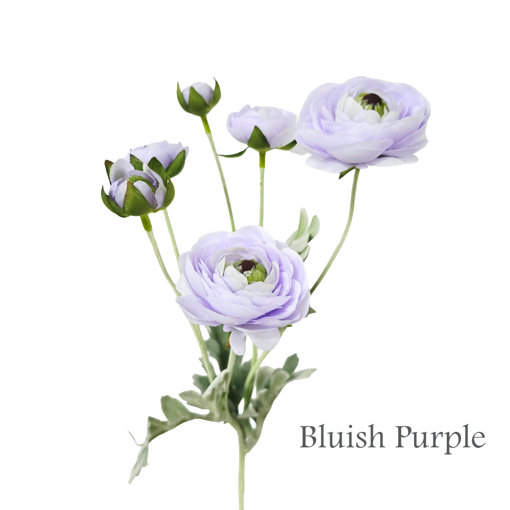 Faux 6 Heads Ranunculus Spray #FF236