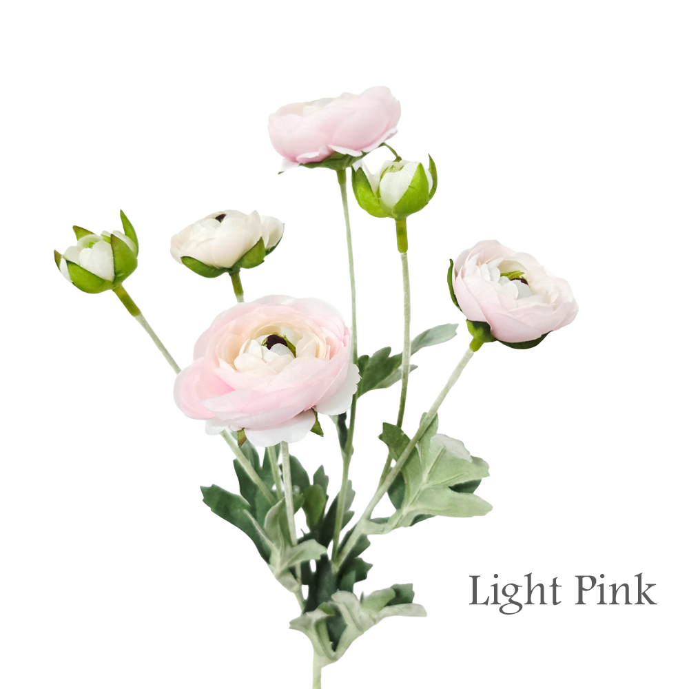Faux 6 Heads Ranunculus Spray #FF236