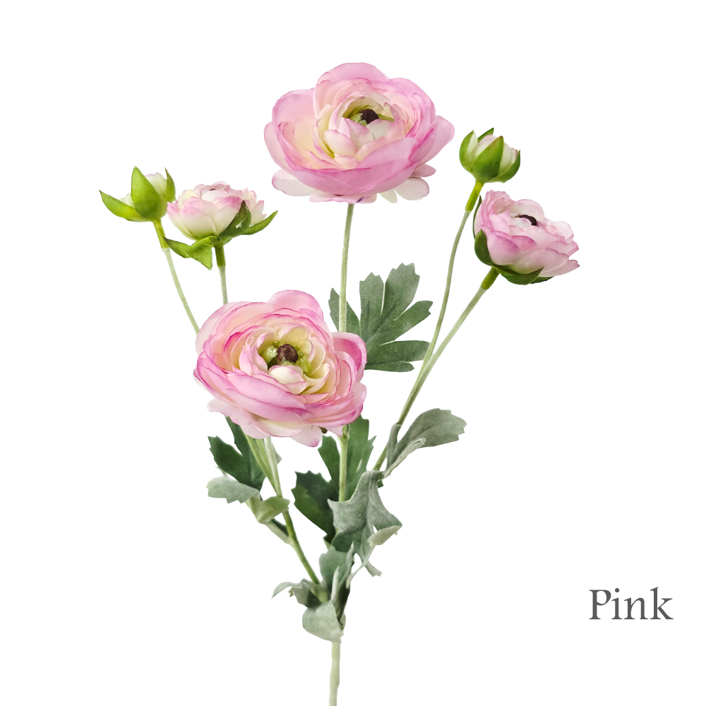 Faux 6 Heads Ranunculus Spray #FF236