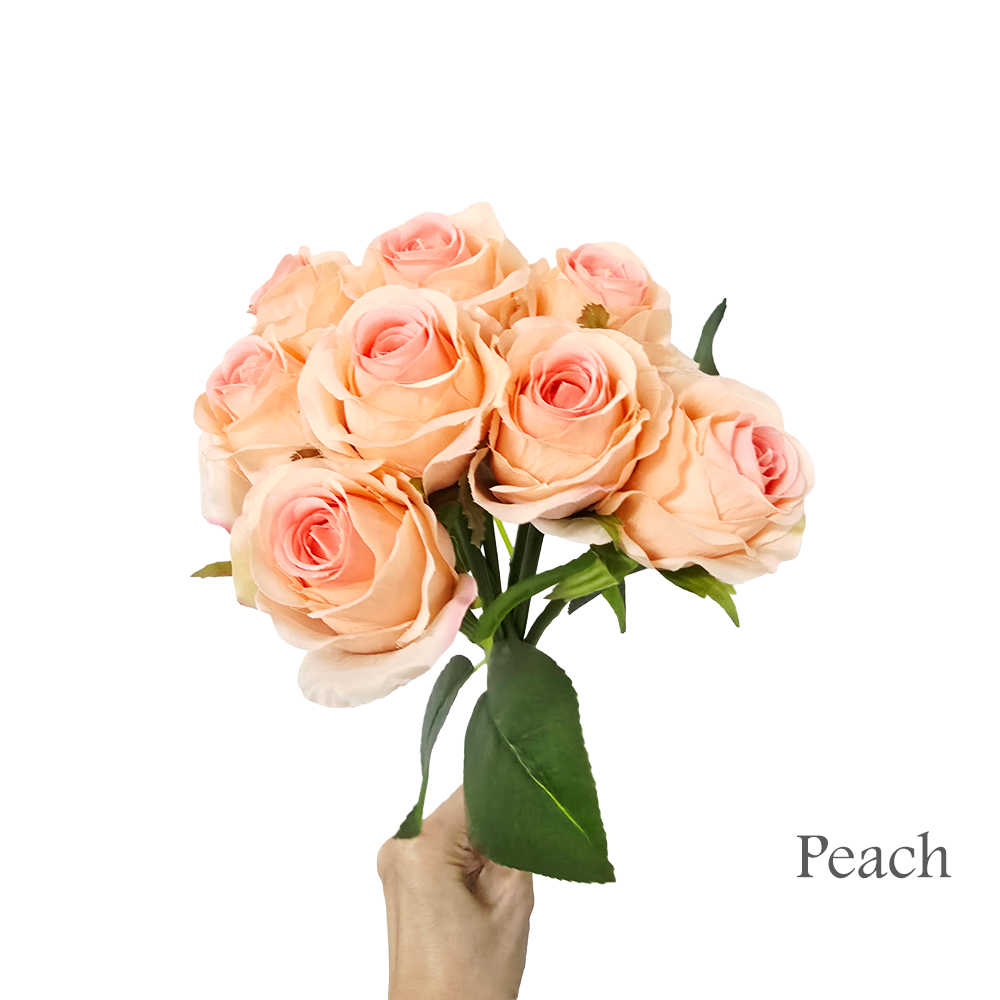 Faux 8 Stalks Rose Flower #FF237