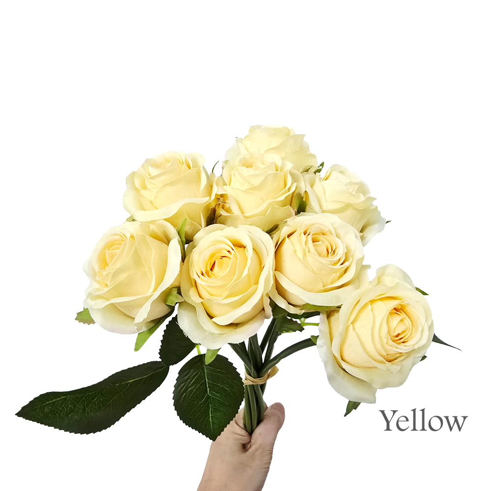 Faux 8 Stalks Rose Flower #FF237