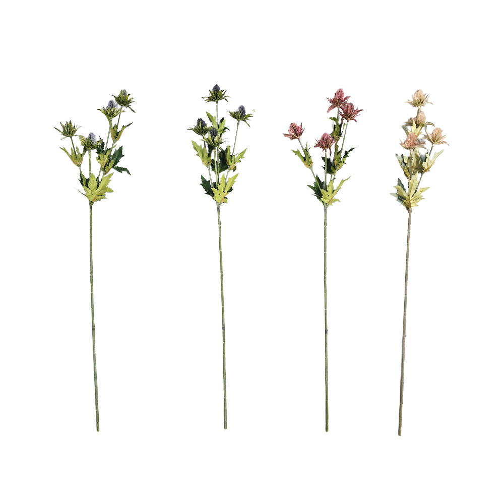 Faux 4 Heads Thistle Flower #FF244