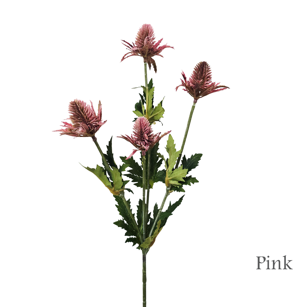 Faux 4 Heads Thistle Flower #FF244