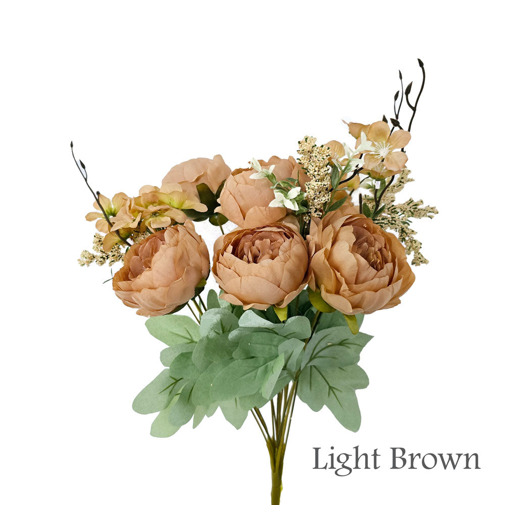 Faux Silk Artificial Austin Rose Flower #FF5