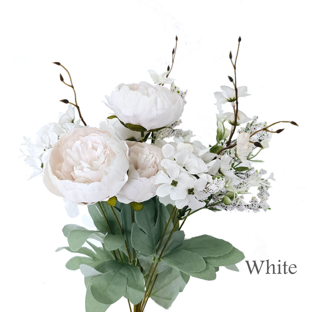 Faux Silk Artificial Austin Rose Flower #FF5