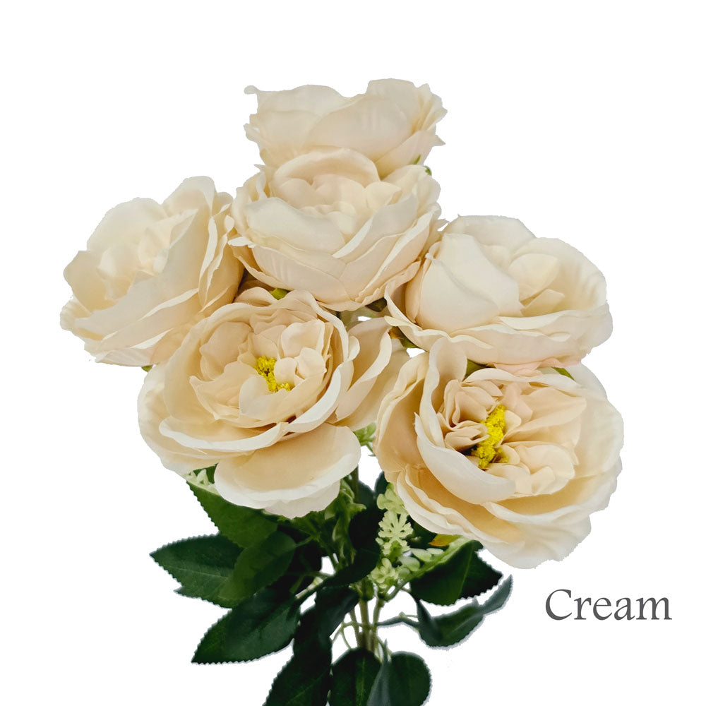 Faux Silk Artificial Austin Rose Flower #FF7