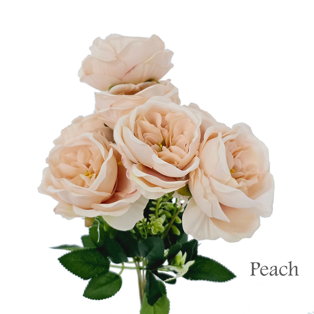 Faux Silk Artificial Austin Rose Flower #FF7