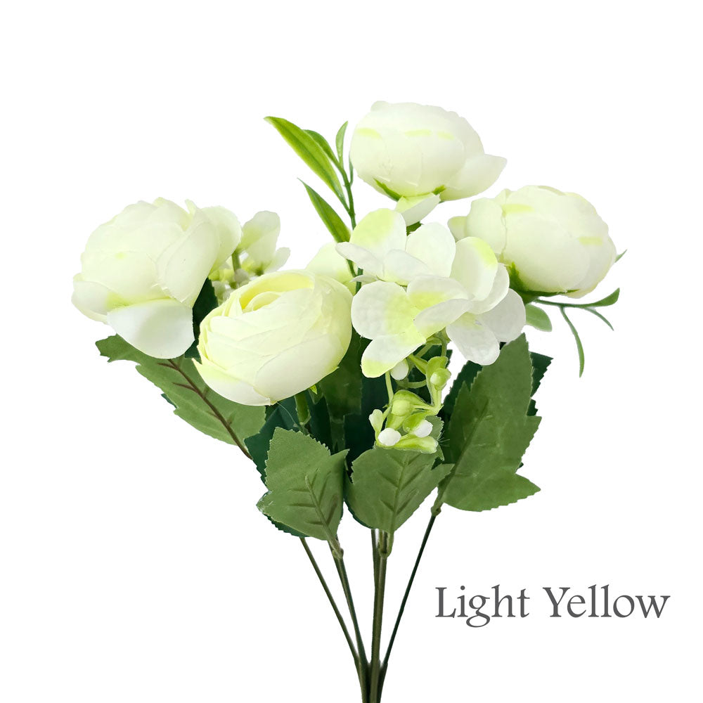 Faux 5 Heads Ranunculus Flower #FM2