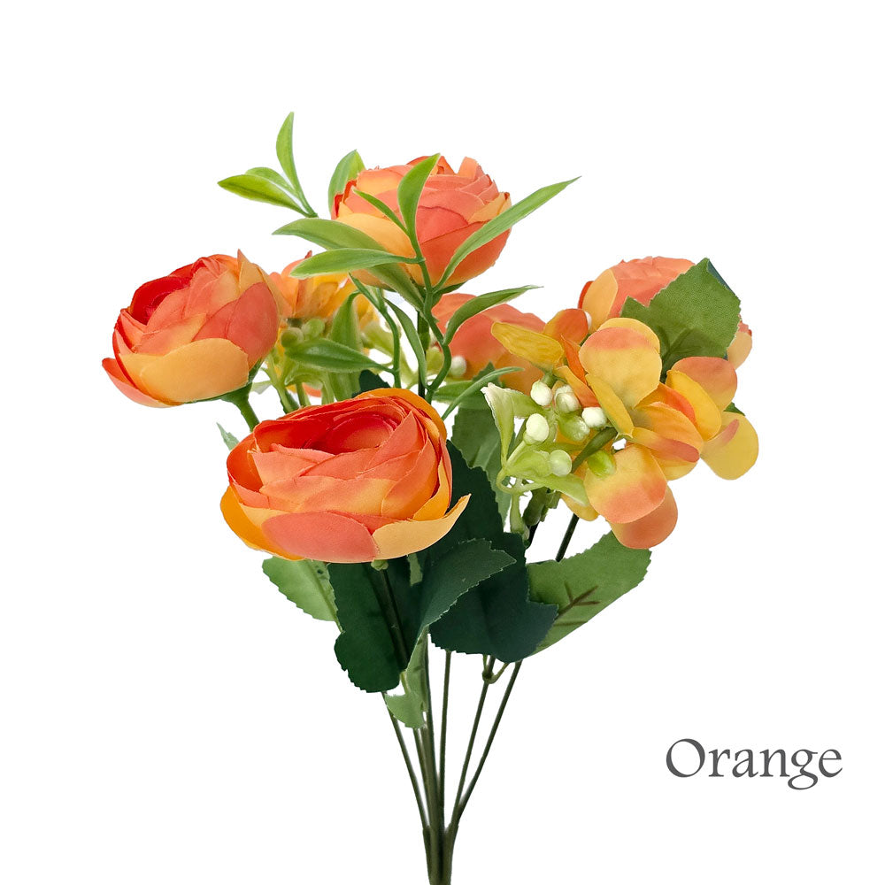 Faux 5 Heads Ranunculus Flower #FM2