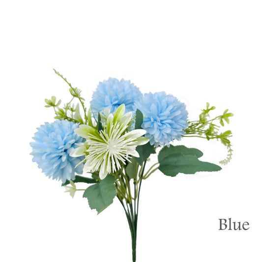 Faux 4 Heads Pom Pom Flower #FM24