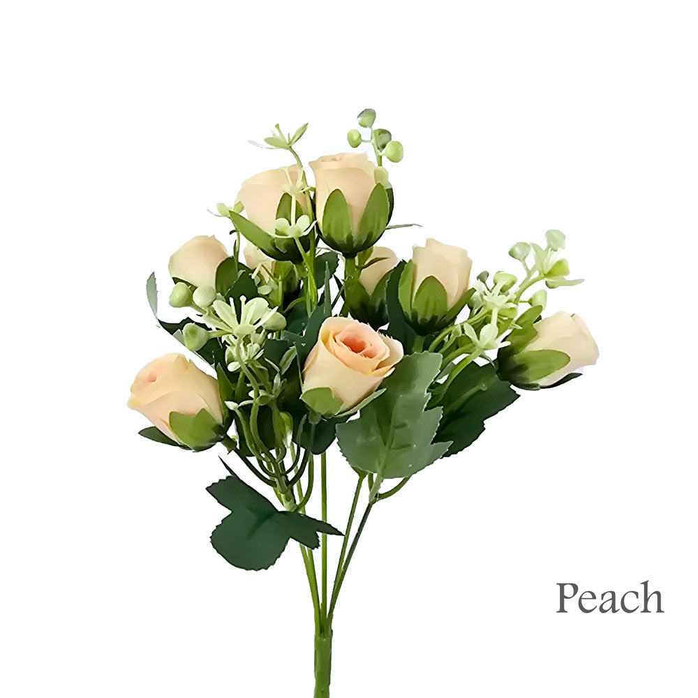 Faux 10 Heads Small Rose Flower #FM27