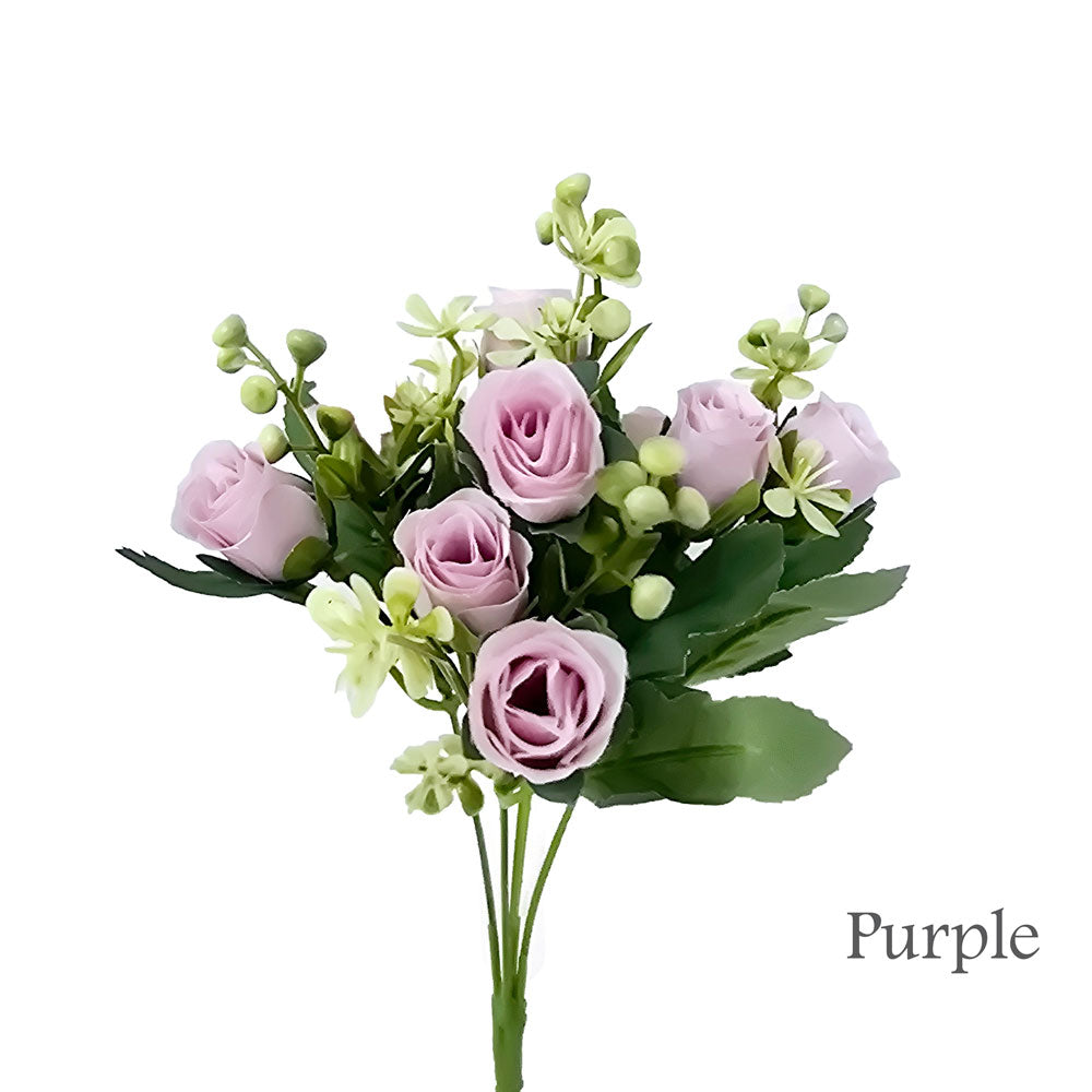 Faux 10 Heads Small Rose Flower #FM27