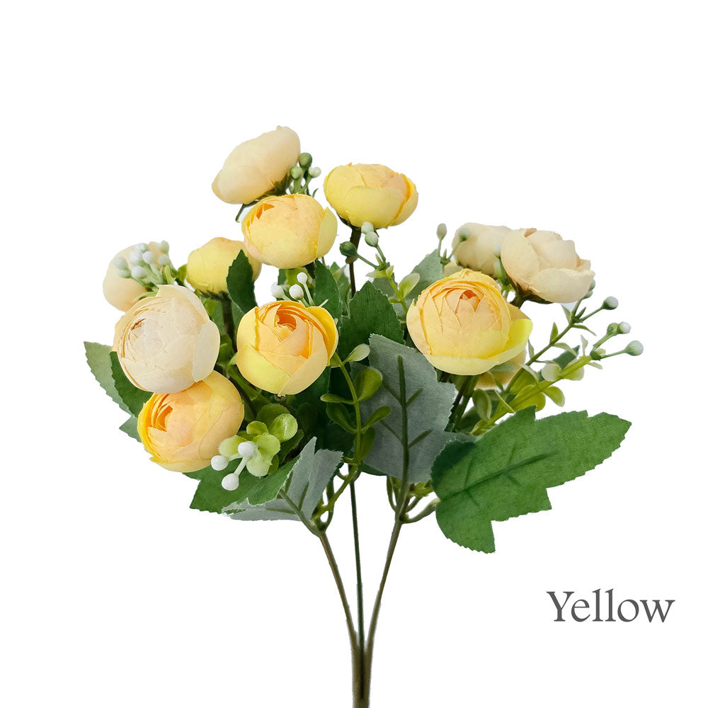 Faux Small 15 Heads Ranunculus Flower #FM3