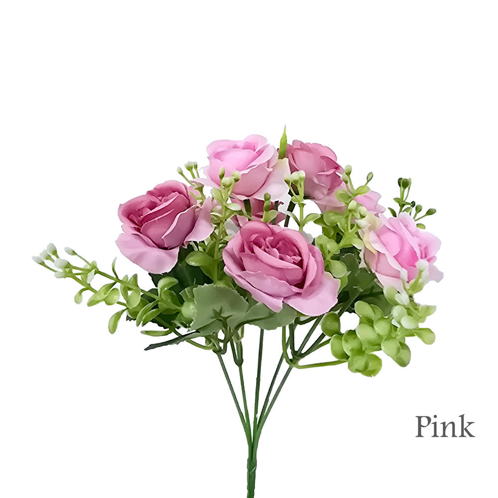 Faux 8 Heads Rose Flower #FM8