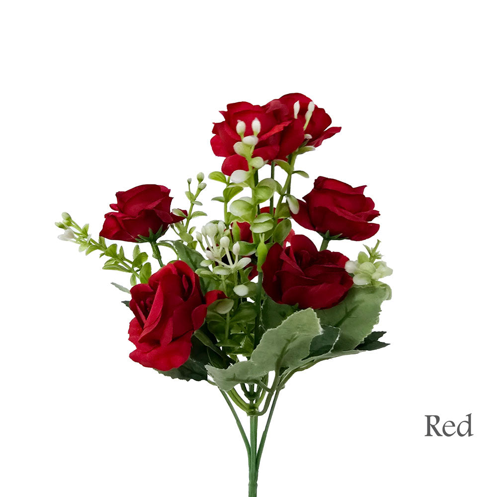 Faux 8 Heads Rose Flower #FM8