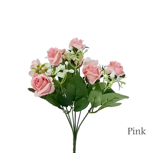 Faux 8 Heads Rose Flower #FM9