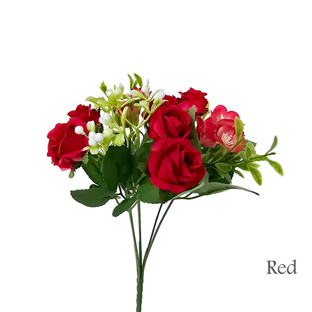 Faux 8 Heads Rose Flower #FM9