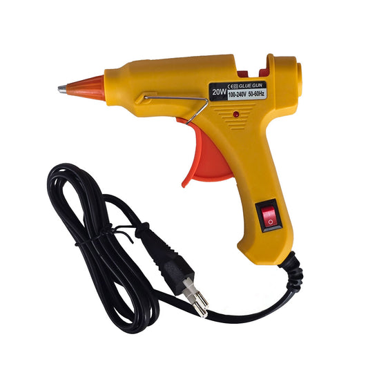 20W Glue Gun with Round-Pin Plug + Free 10 Glue Sticks
