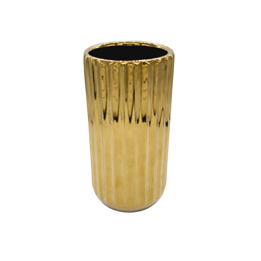 Golden Flower Vase #V103