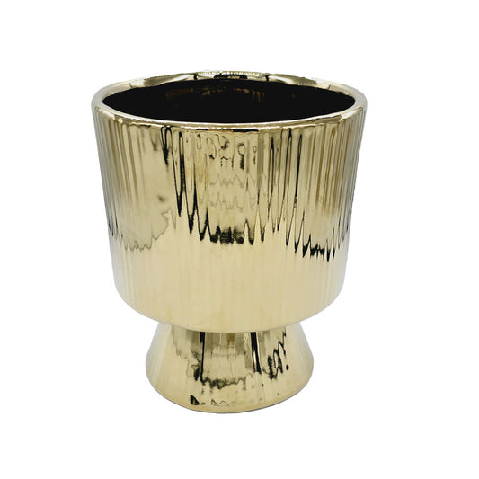 Golden Flower Vase #V108