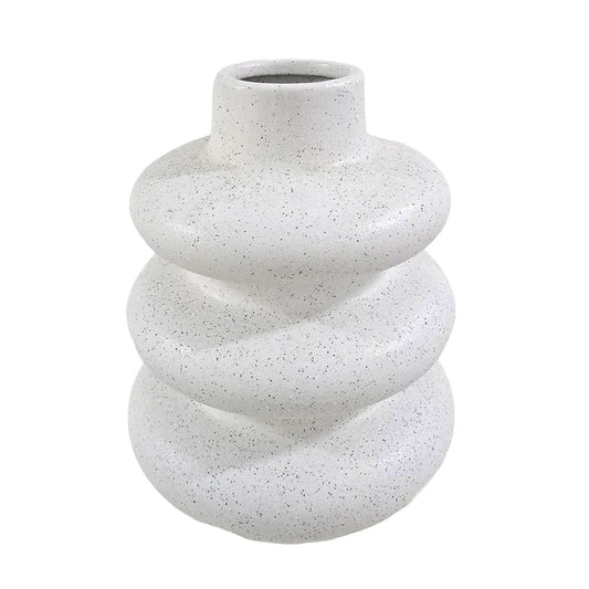 Nordic Ceramic White Spiral Flower Vase #V156