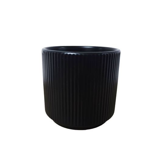 Ribbed Ceramic Flower Vase #V159