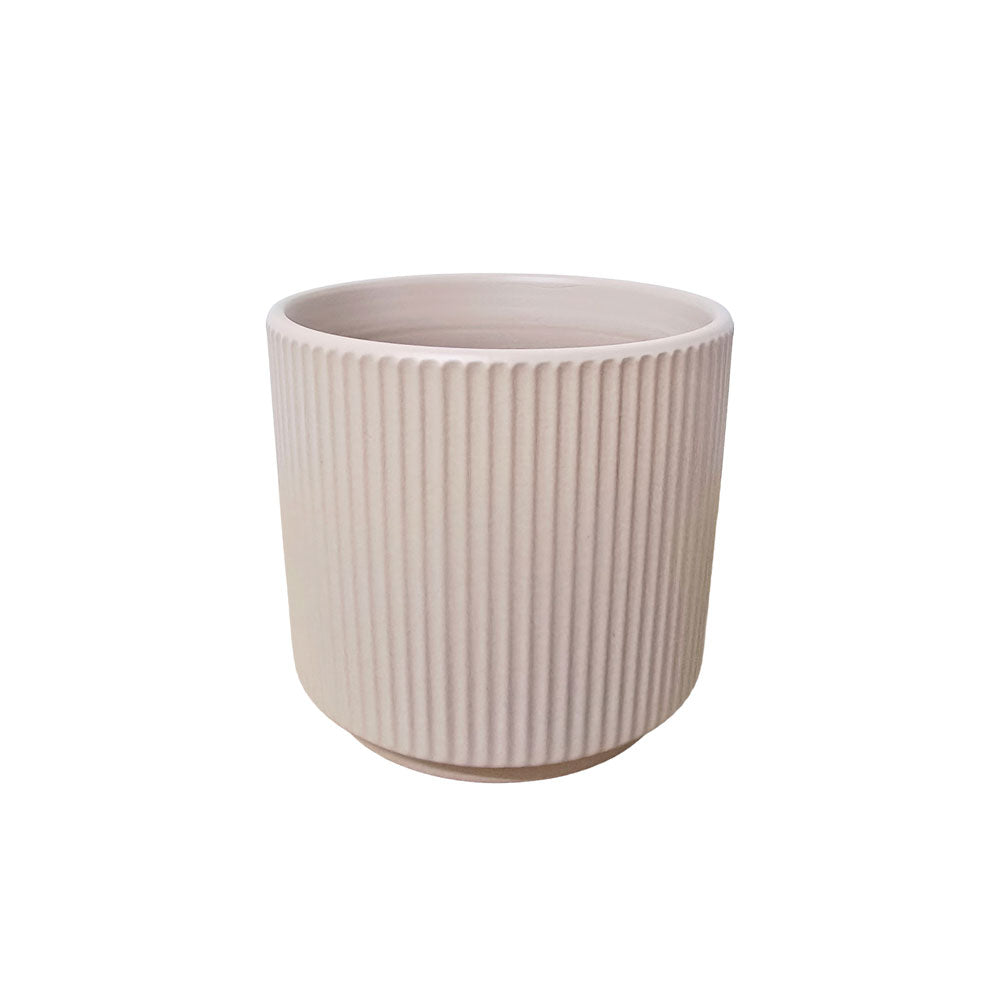 Ribbed Ceramic Flower Vase #V159