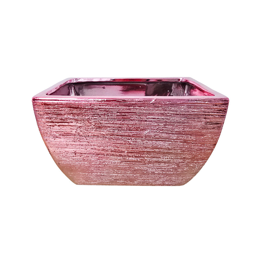 Metallic Rectangle Flower Pot #V161